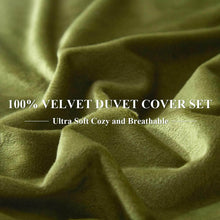 Load image into Gallery viewer, Velvet Duvet Cover Comforter Cover 3pcs Ultra Soft Cover Breathable Solid Luxury Flannel Velour Duvet Cover 
