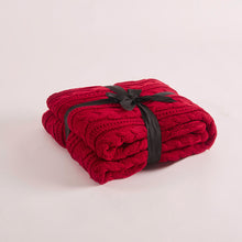 Load image into Gallery viewer, Reversible Sherpa Cable Knit Throw Blanket Soft Cozy Warm Winter Fleece Throw Blankets for Couch Bed Living Room