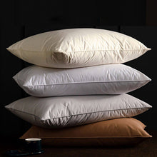 Load image into Gallery viewer, Goose Feather Down Sleeping Pillow Soft Bed Pillow for Sleeping with Cotton Shell Set of 2 Standard Size