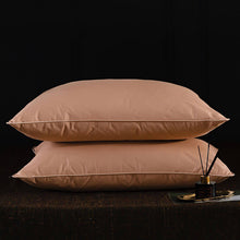 Load image into Gallery viewer, Goose Feather Down Sleeping Pillow Soft Bed Pillow for Sleeping with Cotton Shell Set of 2 Standard Size