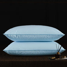Load image into Gallery viewer, Goose Feather Down Sleeping Pillow Soft Bed Pillow for Sleeping with Cotton Shell Set of 2 Standard Size