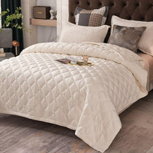 Load image into Gallery viewer, Luxury Velvet Quilt Set King Size, Lightweight Velvet Comforter Set 