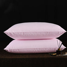 Load image into Gallery viewer, Goose Feather Down Sleeping Pillow Soft Bed Pillow for Sleeping with Cotton Shell Set of 2 Standard Size