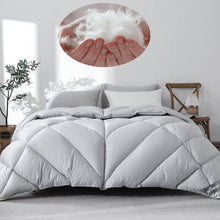 Load image into Gallery viewer, Geometric Grid Feathers Down Comforter, All Seasons Feathers Down Duvet Insert