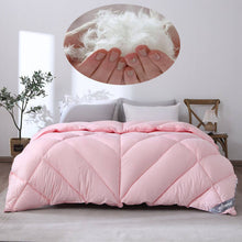 Load image into Gallery viewer, Geometric Grid Feathers Down Comforter, All Seasons Feathers Down Duvet Insert