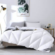 Load image into Gallery viewer, Geometric Grid Feathers Down Comforter, All Seasons Feathers Down Duvet Insert