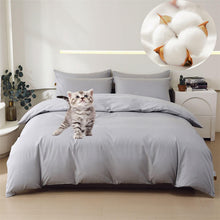 Load image into Gallery viewer, Super Soft Breathable Cotton Fitted Bed Sheet Duvet Cover
