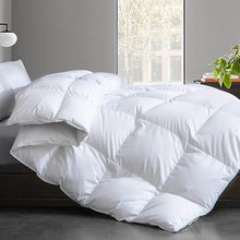 Load image into Gallery viewer, Cotton Quilted White Feather Comforter Filled with Feather & Down ,Luxurious Hotel Bedding Comforter , All Season Down Duvet Insert