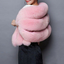 Load image into Gallery viewer, Faux Fur Shawl Wrap Stole Shrug Winter Bridal Wedding Cover Up