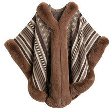 Load image into Gallery viewer, Women Luxury Faux Fur Coat Jackets Wrap Cape Shawl for Wedding Party
