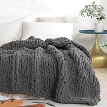 Load image into Gallery viewer, Handmade Chunky Knit Blanket