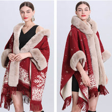 Load image into Gallery viewer, Women Luxury Faux Fur Coat Jackets Wrap Cape Shawl for Wedding Party