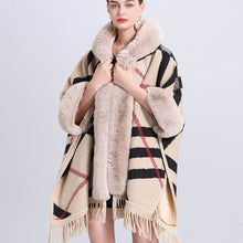 Load image into Gallery viewer, Women Luxury Faux Fur Coat Jackets Wrap Cape Shawl for Wedding Party
