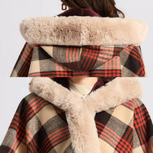 Load image into Gallery viewer, Women Luxury Faux Fur Coat Jackets Wrap Cape Shawl for Wedding Party