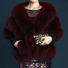 Load image into Gallery viewer, Faux Fur Shawl Wrap Stole Shrug Winter Bridal Wedding Cover Up