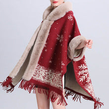 Load image into Gallery viewer, Women Luxury Faux Fur Coat Jackets Wrap Cape Shawl for Wedding Party
