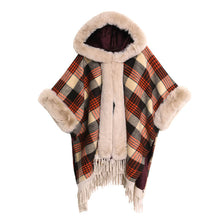 Load image into Gallery viewer, Women Luxury Faux Fur Coat Jackets Wrap Cape Shawl for Wedding Party