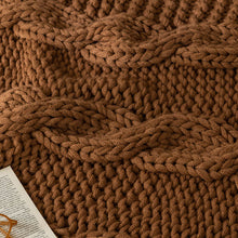 Load image into Gallery viewer, Non-shedding Cable Knit Chunky Blanket - Breathable Cool