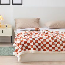 Load image into Gallery viewer, Knit Sherpa Blanket, Soft Warm Fleece Knitted Throw for Bed, Sofa