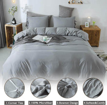 Load image into Gallery viewer, Washed Cotton Duvet Cover Set 3 Piece Home Bedding Sets