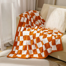 Load image into Gallery viewer, Ultra Soft Fluffy Knitted Throw Blanket , Checkered Bed Blanket for Sofa Couch Bed