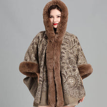 Load image into Gallery viewer, Women Luxury Faux Fur Coat Jackets Wrap Cape Shawl for Wedding Party