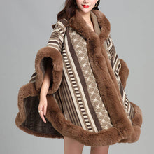 Load image into Gallery viewer, Women Luxury Faux Fur Coat Jackets Wrap Cape Shawl for Wedding Party