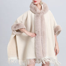 Load image into Gallery viewer, Women Luxury Faux Fur Coat Jackets Wrap Cape Shawl for Wedding Party