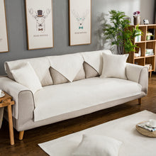 Load image into Gallery viewer, Velvet Anti-Slip Sectional Couch Cover , Cover for quilted sectional sofa