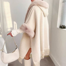 Load image into Gallery viewer, Women Luxury Faux Fur Coat Jackets Wrap Cape Shawl for Wedding Party