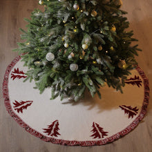 Load image into Gallery viewer, Christmas Tree Skirt, 48 inches Cable Knit Knitted Thick Rustic Xmas Holiday Decoration