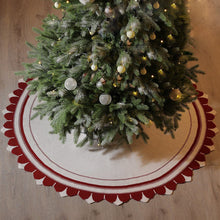 Load image into Gallery viewer, Christmas Tree Skirt, 48 inches Cable Knit Knitted Thick Rustic Xmas Holiday Decoration
