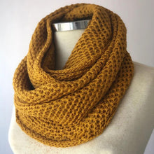 Load image into Gallery viewer, Christmas Gift, Handmade scarves, mustard scarf, knit scarf, Cowl Scarf, İnfinity scarf, chunky scarf, Best Gift İdea