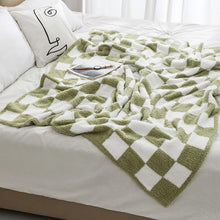 Load image into Gallery viewer, Ultra Soft Fluffy Knitted Throw Blanket , Checkered Bed Blanket for Sofa Couch Bed