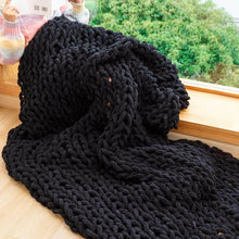 Load image into Gallery viewer, Handmade Chunky Knit Blanket