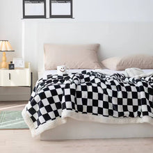 Load image into Gallery viewer, Knit Sherpa Blanket, Soft Warm Fleece Knitted Throw for Bed, Sofa