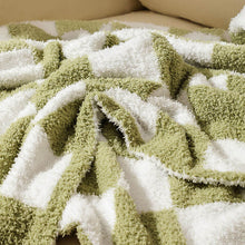 Load image into Gallery viewer, Ultra Soft Fluffy Knitted Throw Blanket , Checkered Bed Blanket for Sofa Couch Bed