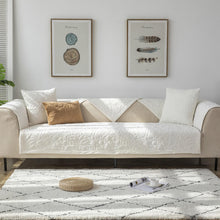 Load image into Gallery viewer, Velvet Anti-Slip Sectional Couch Cover , Cover for quilted sectional sofa