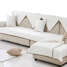 Load image into Gallery viewer, Velvet Anti-Slip Sectional Couch Cover , Cover for quilted sectional sofa