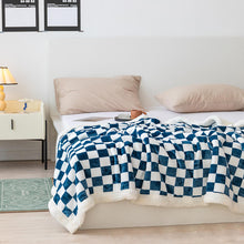 Load image into Gallery viewer, Knit Sherpa Blanket, Soft Warm Fleece Knitted Throw for Bed, Sofa