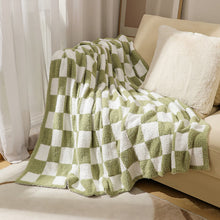 Load image into Gallery viewer, Ultra Soft Fluffy Knitted Throw Blanket , Checkered Bed Blanket for Sofa Couch Bed