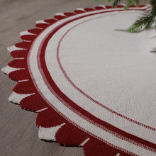 Load image into Gallery viewer, Christmas Tree Skirt, 48 inches Cable Knit Knitted Thick Rustic Xmas Holiday Decoration