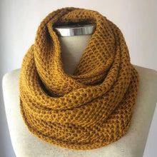 Load image into Gallery viewer, Christmas Gift, Handmade scarves, mustard scarf, knit scarf, Cowl Scarf, İnfinity scarf, chunky scarf, Best Gift İdea