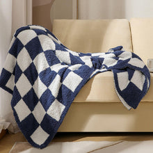 Load image into Gallery viewer, Ultra Soft Fluffy Knitted Throw Blanket , Checkered Bed Blanket for Sofa Couch Bed