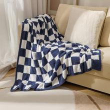 Load image into Gallery viewer, Ultra Soft Fluffy Knitted Throw Blanket , Checkered Bed Blanket for Sofa Couch Bed