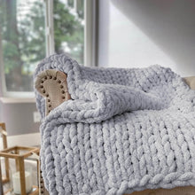 Load image into Gallery viewer, Handmade Chunky Knit Blanket