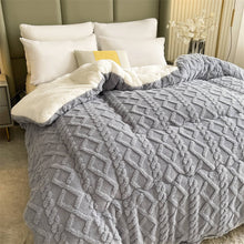 Load image into Gallery viewer, Thicken Lamb Cashmere Blanket Bed Quilt