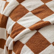 Load image into Gallery viewer, Ultra Soft Fluffy Knitted Throw Blanket , Checkered Bed Blanket for Sofa Couch Bed