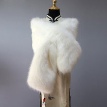 Load image into Gallery viewer, Faux Fur Shawl Wrap Stole Evening Cape Collar