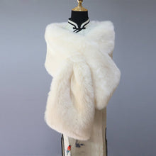 Load image into Gallery viewer, Faux Fur Shawl Wrap Stole Evening Cape Collar